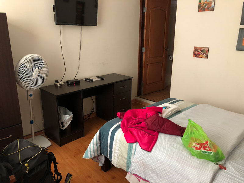 Mijn kamer in Lima, Peru.