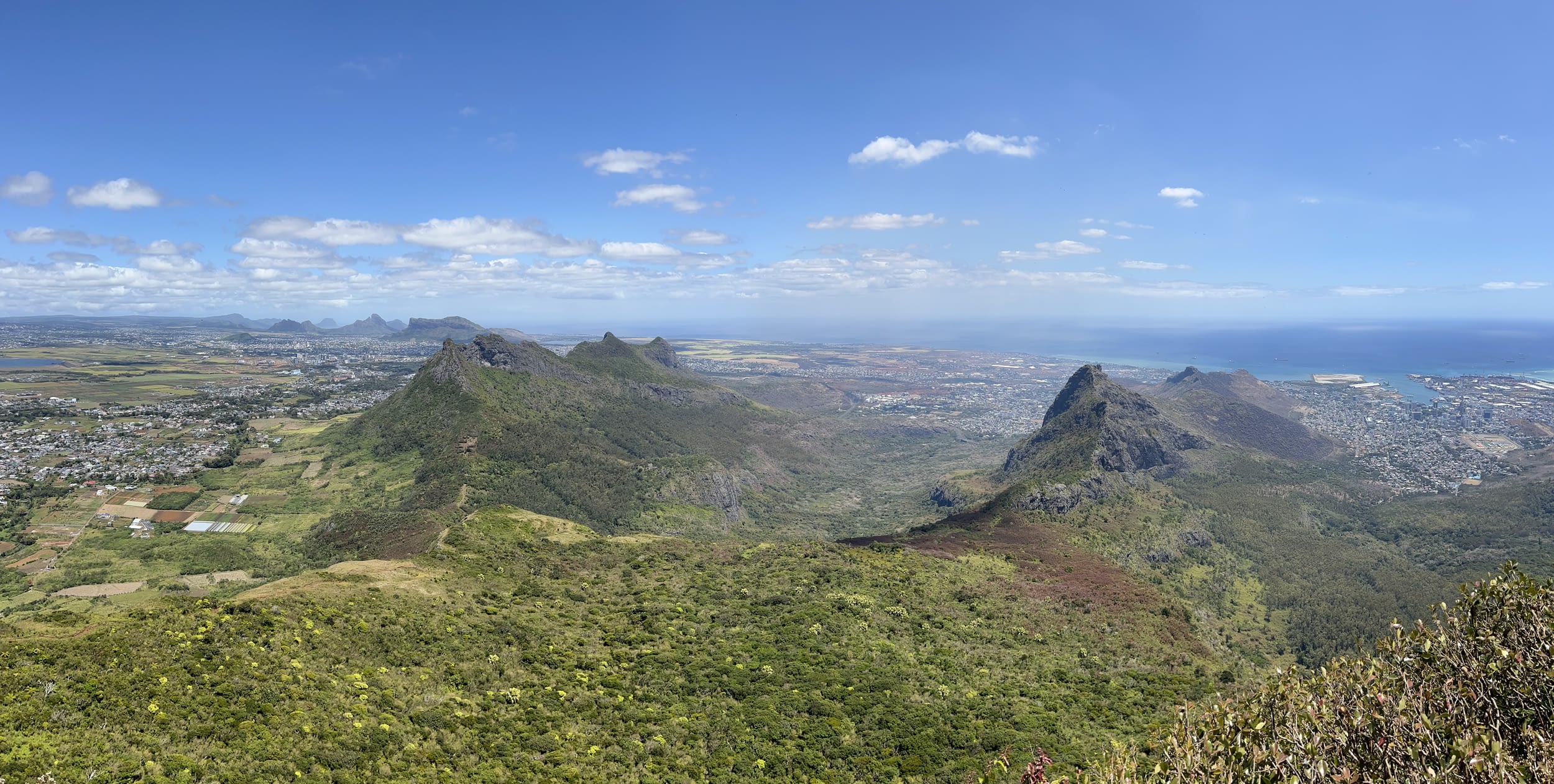 Uitzicht op Mauritius